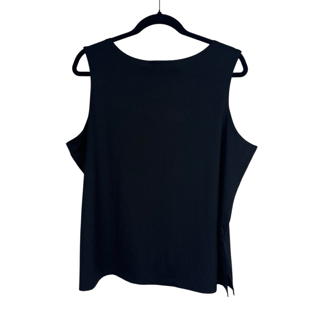 SUSAN GRAVER STYLE Classic Tank Top Shell Black Est Size 1X Sleeveless Capsule - Picture 2 of 6